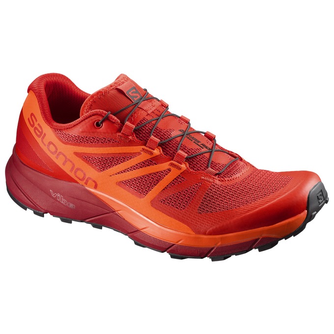 SALOMON SENSE RIDE Philippines - Men's Trail Running Shoes - Dark Red/Orange | 056143-BVN